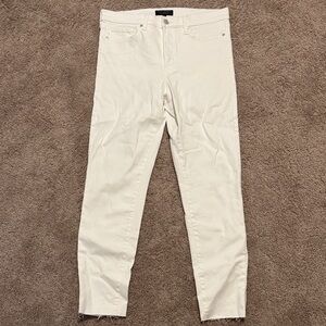 Banana Republic High-Rise Skinny Jeans in Cream
